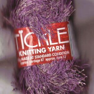 4 skeins ~ Sullivans ~ Tickle ~ 100% poly eyelash Yarn ~ Sweet Violet